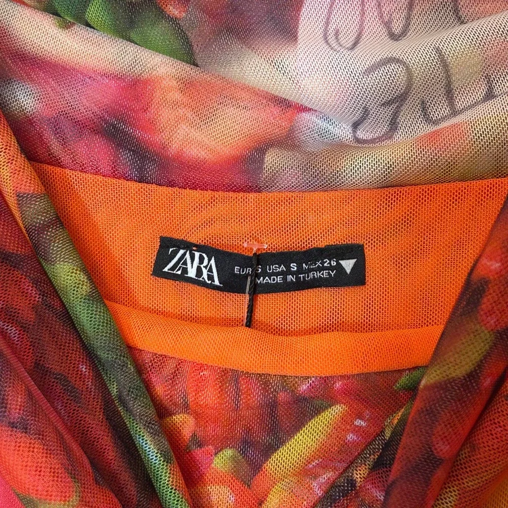 Zara Off the Shoulder Picante Chili Maxi Dress Lined‎ Women's Size Small NWT